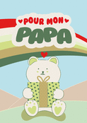 Tendre carte illustr&eacute;e pour mon Papa